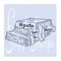 Crackerbox & Suzy Stamps Cling - Gummistempel Books of Magic - Bücher