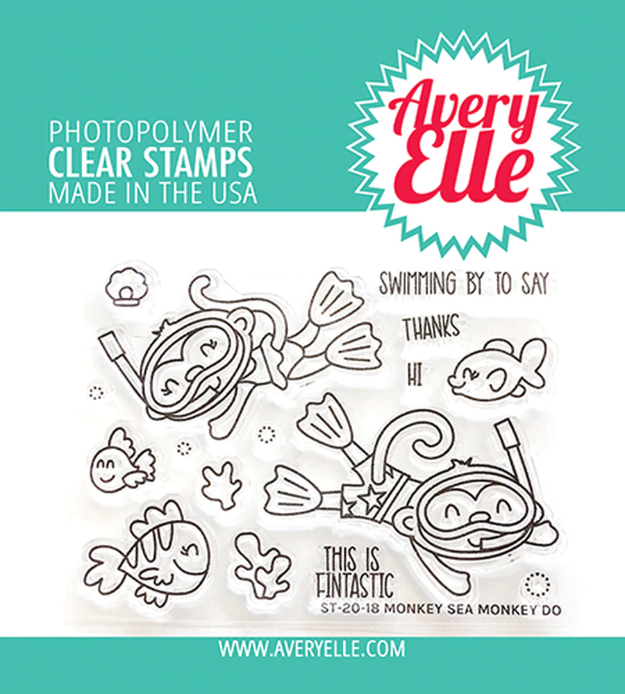 Avery Elle Clear Stamps - Monkey Sea Monkey Do