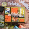 Bild 9 von Waffle Flower Postage Collage Harvest Stencil - Briefmarken-Schablone