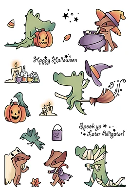 Bild 1 von LDRS Creative -Spook Ya Later Alligator - Stempel Krokodil/Halloween