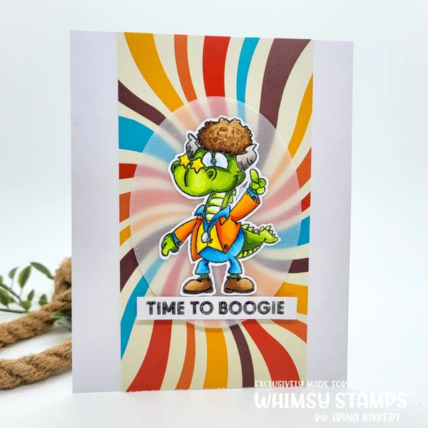Bild 7 von Whimsy Stamps Clear Stamps and Die (Stanze) - Disco Dude Dudley