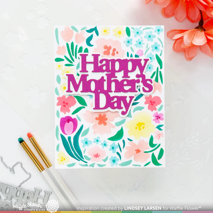 Bild 7 von Waffle Flower Wild Flowers Stencil - Schablone Blumen