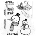 The Art of Brett Weldele Cling Mount Stamps Gummistempel - Blizzy the Happy Snowman