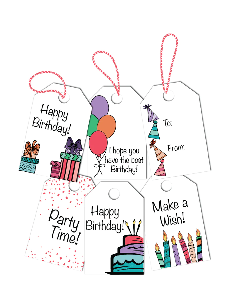 Bild 2 von LDRS Creative - Birthday Tag 4x6 Stack Stamp - Geschenkanhänger Geburtstag