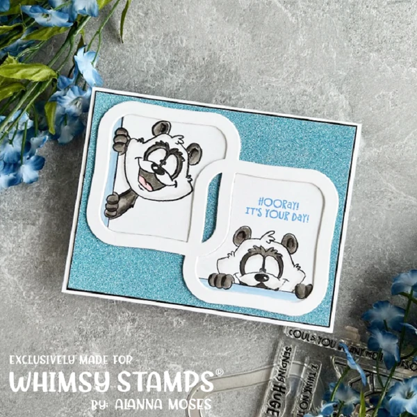 Bild 4 von Whimsy Stamps Clear Stamps - Panda Peekers