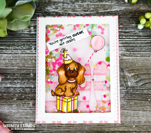 Bild 4 von Whimsy Stamps Clear Stamps - Doggie Birthday Party - Hund Geburtstag
