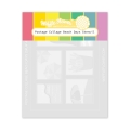 Bild 1 von Waffle Flower Postage Collage Beach Days Stencil - Briefmarken-Schablone Strand