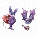 Gummistempel Stamping Bella Cling Stamp ODDBALL BATTY DUO RUBBER STAMP SET (INCLUDES 2 STAMPS)