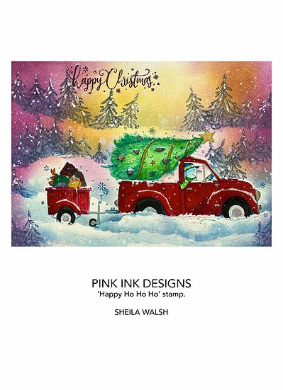 Bild 6 von Pink Ink Designs - Stempel  Happy Ho Ho Ho - Weihnachten Auto