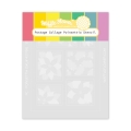 Bild 1 von Waffle Flower Postage Collage Poinsettia Stencil - Briefmarken-Schablone Weihnachtsstern