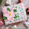 Bild 8 von Waffle Flower Postage Collage Poinsettia Stencil - Briefmarken-Schablone Weihnachtsstern