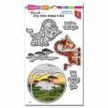 Stampendous! Giraffe Cling Rubber Stamps And Cutting Dies Set - Stempel mit Stanzen