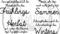 StempelBar Stempelgummi Vier Jahreszeiten Texte