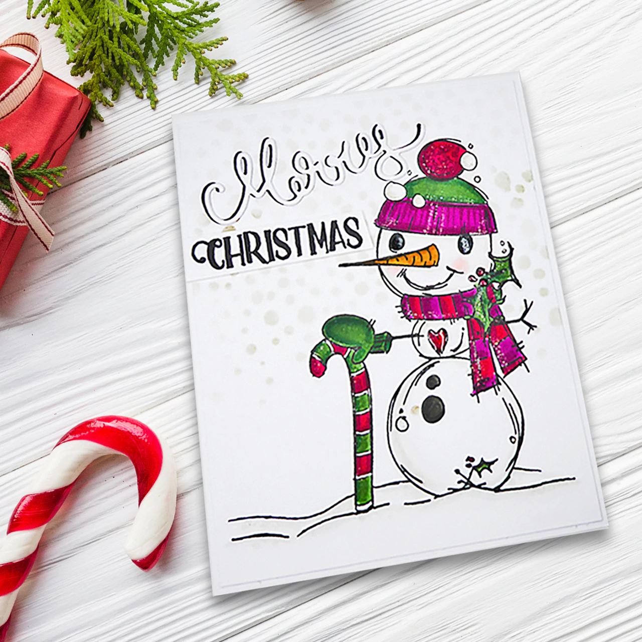 Bild 9 von Polkadoodles Clear Stamps - Smiley Snowman