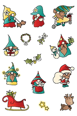 LDRS Creative - Holiday Gnomes  Stamp Set - Stempel Weihnachtsgnome