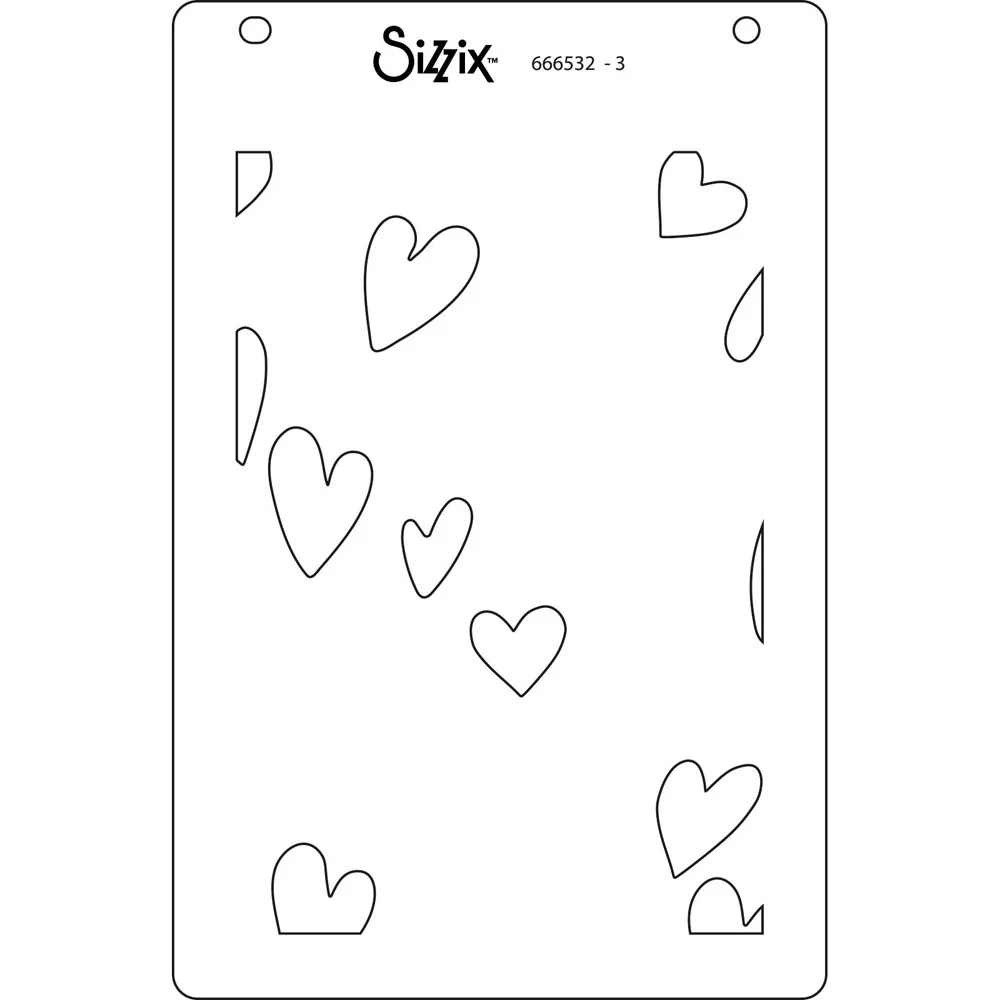 Bild 7 von Sizzix - Layered Stencils - Mark Making Hearts by Kath Breen