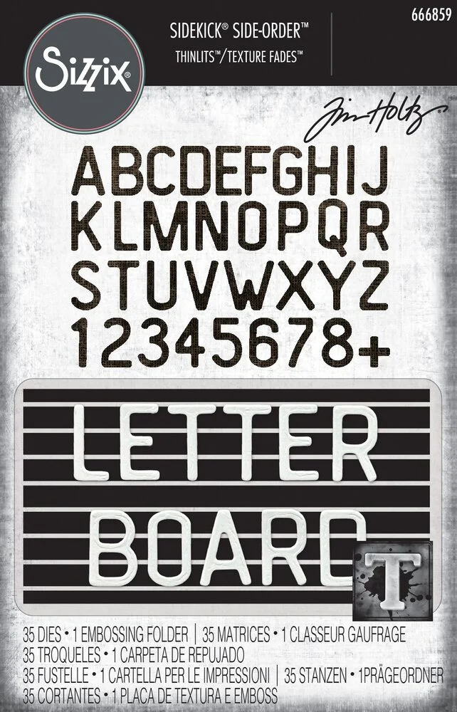 Bild 1 von 2D TF Embossing Folder Thinlit Set Vault Side Order Letterboard by Tim Holtz