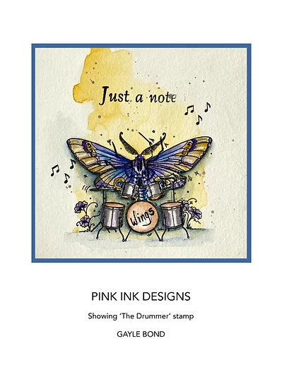 Bild 2 von Pink Ink Designs - Stempel The Drummer - Schlagzeuger