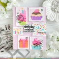Bild 21 von Waffle Flower  Postage Collage Cupcake Stencil - Stencil-Set