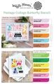 Bild 2 von Waffle Flower  Postage Collage Butterfly Stencil - Stencil-Set