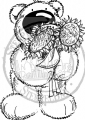 StempelBar Stempelgummi - Sonnenblumenbär
