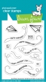 Lawn Fawn Clear Stamps  - just plane awesome sentiment trails - Papierfliegertexte