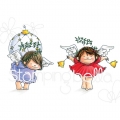 Gummistempel Stamping Bella Cling Stamp ANGEL SQUIDGIES ORNAMENT AND BELLS