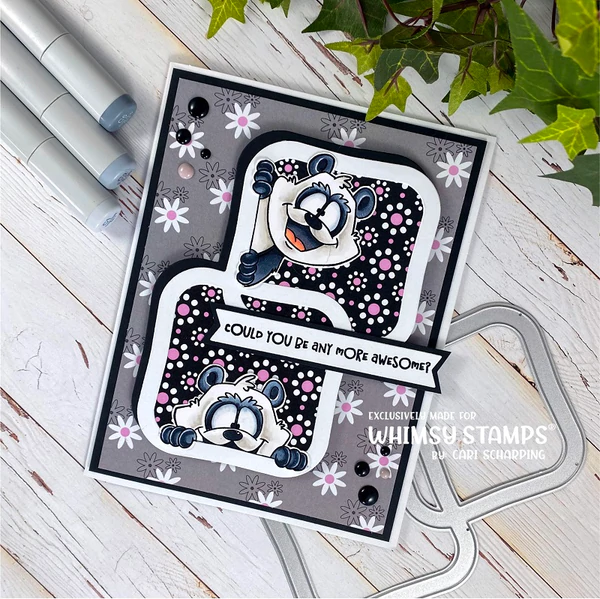 Bild 9 von Whimsy Stamps Clear Stamps - Panda Peekers