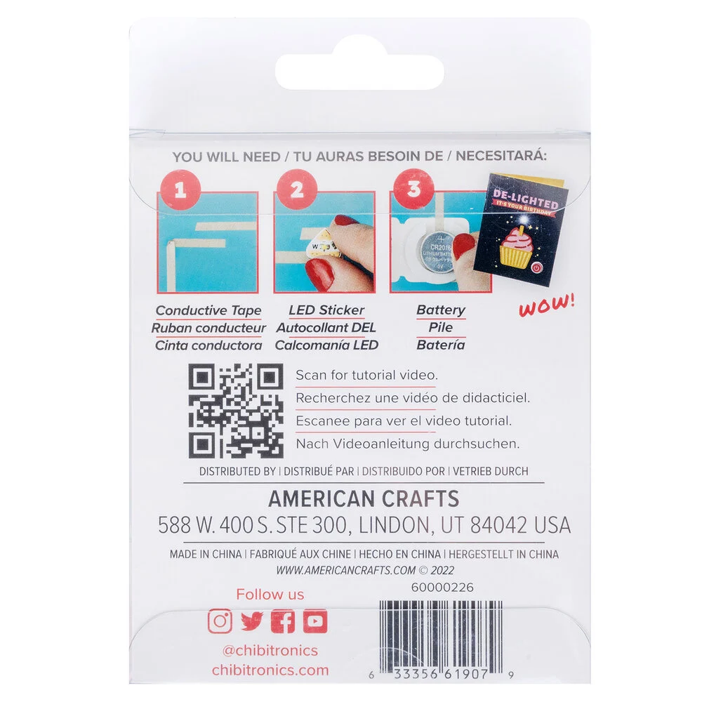 Bild 3 von We R Makers • Chibitronics Foam Adhesive and Battery Holders Pack - Nachfüllung für LED Starter kit