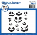 Whimsy Stamps Stencil - Halloween Expressions - Kürbisgesichter