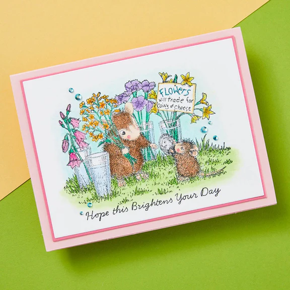 Bild 3 von Spellbinders Flower Market Cling Rubber Stamp Set - House Mouse Stempelgummi