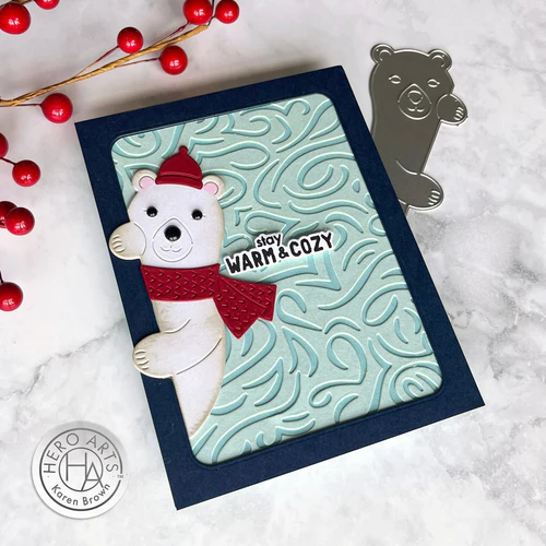 Bild 3 von Hero Arts  Stanze - Peeking Winter Bear Fancy Die (C)