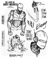 The Art of Brett Weldele Cling Mount Stamps Gummistempel - Johnny Rivet