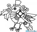 StempelBar Stempelgummi Steampunk-Vogel