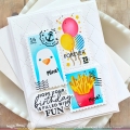 Bild 4 von Waffle Flower Postage Collage Beach Days Stencil - Briefmarken-Schablone Strand