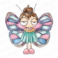 Bild 1 von Gummistempel Stamping Bella Cling Stamp MINI ODDBALL BUTTERFLY GIRL RUBBER STAMP