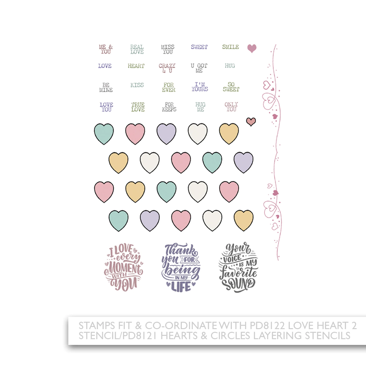 Bild 9 von Polkadoodles Clear Stamps - Love Hearts - Herzen