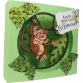 Bild 4 von Stampendous! Monkey Cling Rubber Stamps And Cutting Dies Set - Stempel mit Stanzen Affe