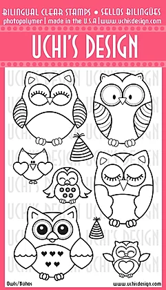 Bild 1 von Uchi's Design Clear Stamps  - Owls (Buhos) - Eulen