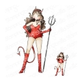 Bild 1 von Gummistempel Stamping Bella Cling Stamp  CURVY GIRL DEVIL RUBBER STAMP (INCLUDES MINI CURVY GIRL)