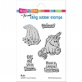 Cling Rubber Stamps - Unicorn Believe Rubber Stamp