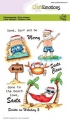 CraftEmotions Stempel - clearstamps A6 - Santa on Holiday 2 Carla Creaties