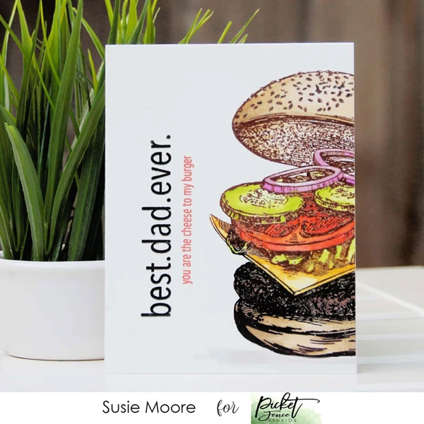 Bild 2 von Picket Fence Studios Clear Stamps Dad's Day - Hamburger