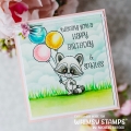 Bild 9 von Whimsy Stamps Clear Stamps - Raccoon Happy Day