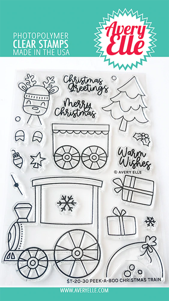 Bild 1 von Avery Elle Clear Stamps - Peek-a-Boo Christmas Train - Weihnachtszug