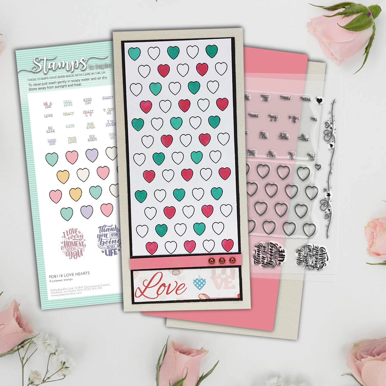 Bild 3 von Polkadoodles Clear Stamps - Love Hearts - Herzen