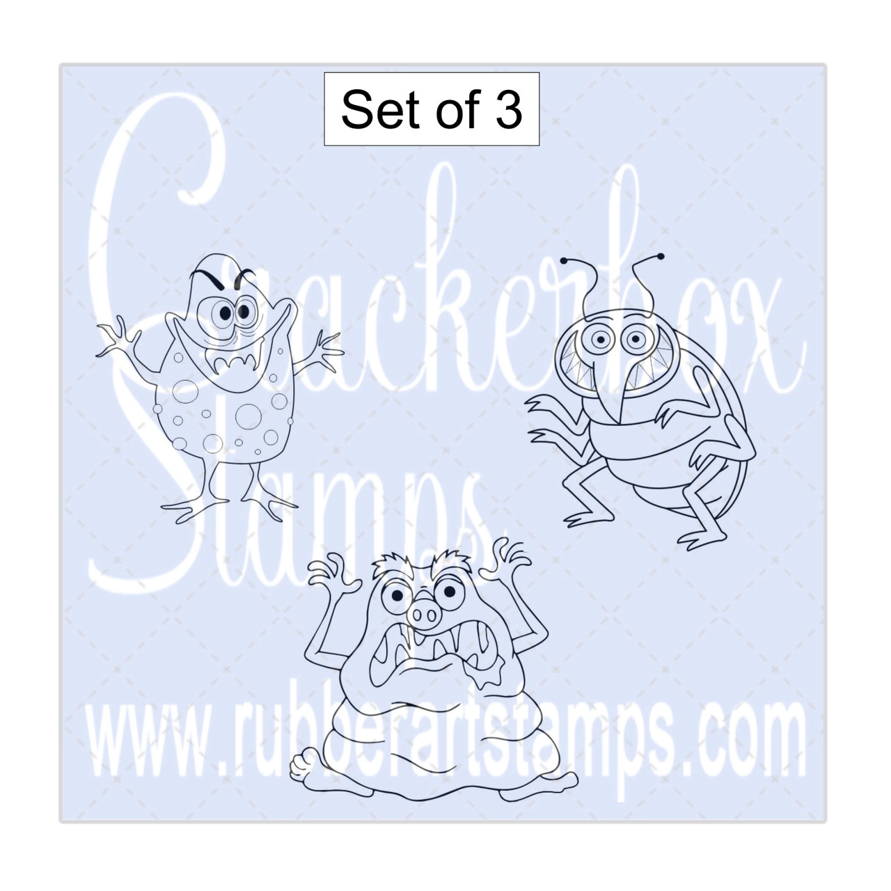 Crackerbox & Suzy Stamps Cling - Gummistempel Bugs Set