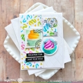 Bild 12 von Waffle Flower Postage Collage Birthday Stamp Set - Stempel