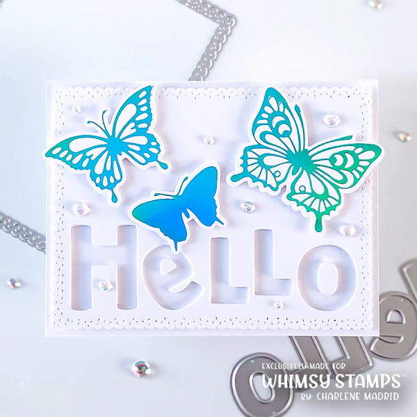 Bild 9 von Whimsy Stamps Die Stanze  -  Hello Word and Shadow