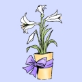 Art Impressions Stempelgummi Easter Tots Easter Lilies